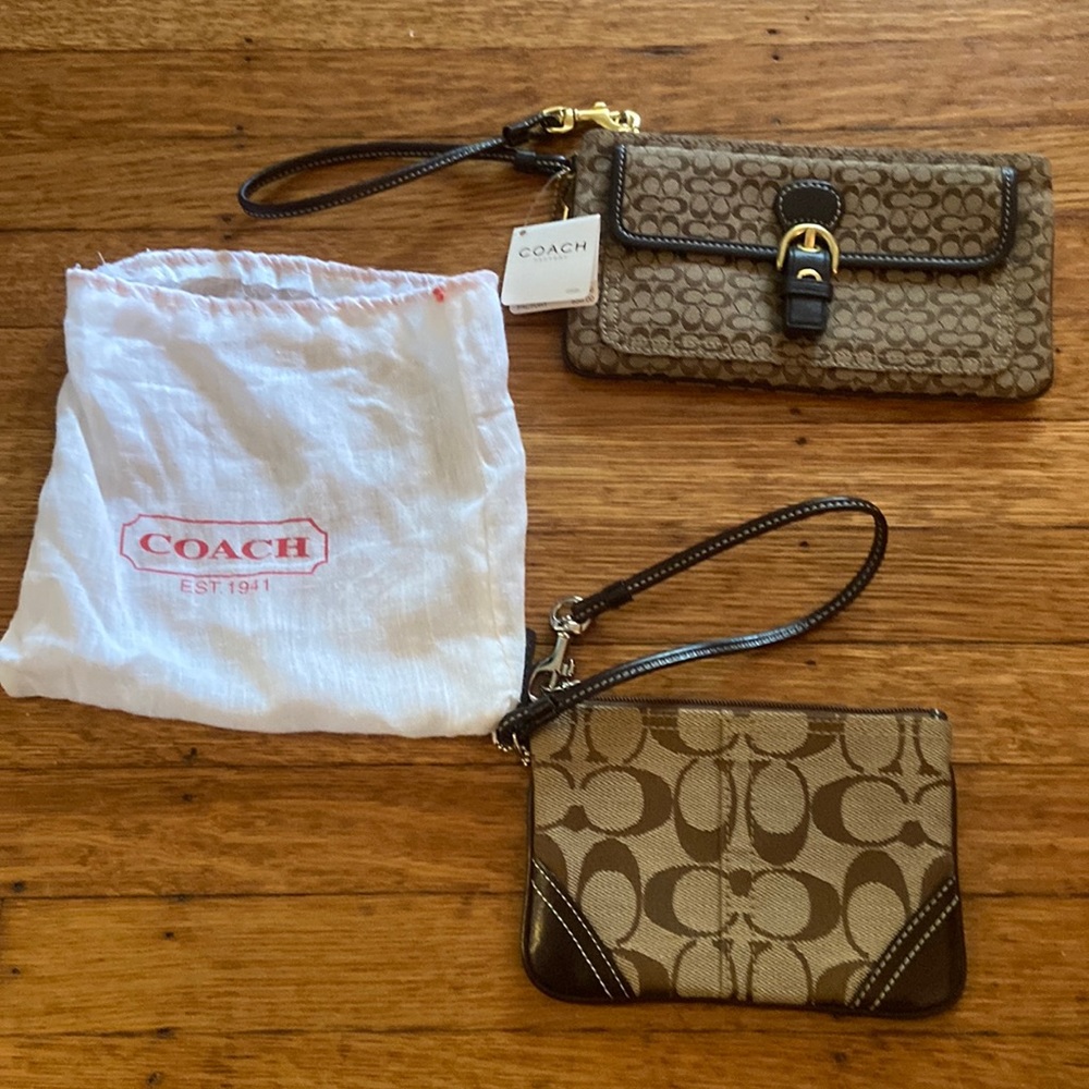 Brown Coach Wristlets